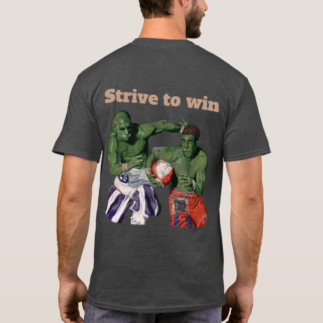 Orc Gladiator Football Sports Fantasy Art Shirt (Rückseite)