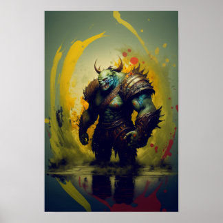 Orc Krieger Fantasy Poster | Gamer Art 1