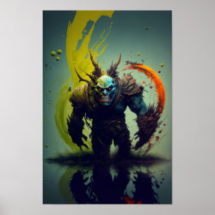 Orc Krieger Fantasy Poster Gamer Art 2