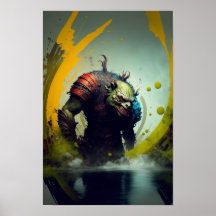 Orc Krieger Fantasy Poster | Gamer Art 3