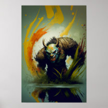 Orc Krieger Fantasy Poster | Gamer Art 4