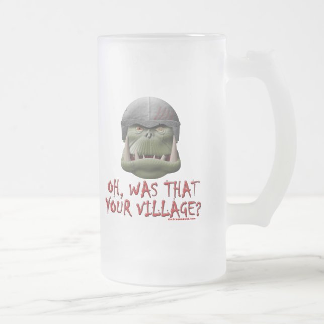 Orc: War das Ihr Dorf? Mattglas Bierglas (Rechts)