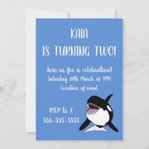 Orca Birthday Einladung