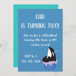 Orca Birthday Einladung