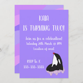 Orca Birthday Einladung