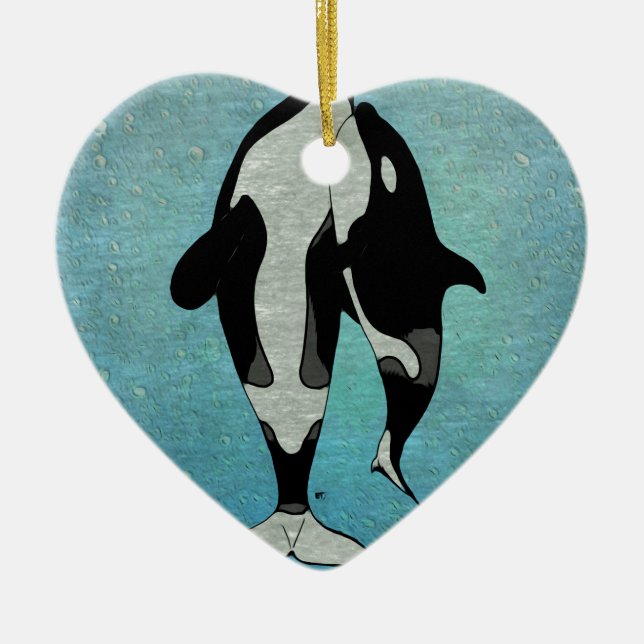 Orca Blue Keramikornament (Vorne)