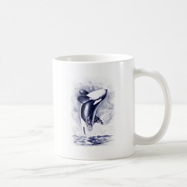 Orca Breaching Kaffeetasse (Rechts)