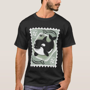 Orca-Briefmarke Tier Vintage T-Shirt