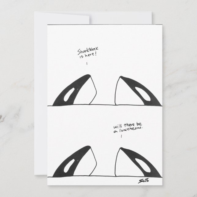 Orca-Cartoon Einladung (Vorderseite)