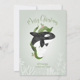 Orca Christmas Flat Weihnachtskarte Feiertagskarte