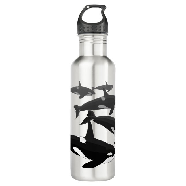 Orca Custom Killer Wal Art Flaschen Trinkflasche (Vorderseite)