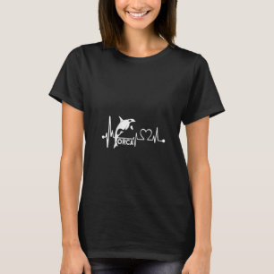 Orca Dolphin Whale Herzschlag Herzfrequenz Herzfre T-Shirt