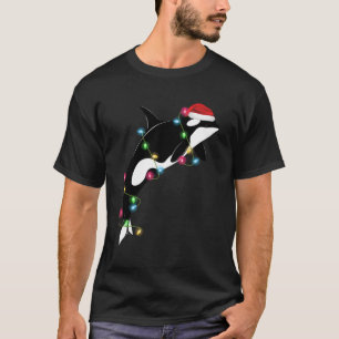 Orca Er Whale Santa Sea Tiere T-Shirt