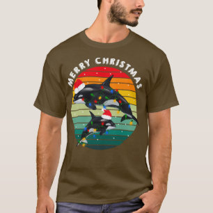 Orca-Familie Vintage Retro Schwertwal-Familie T-Shirt