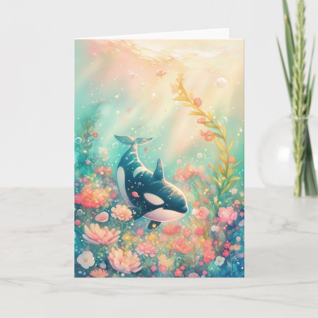 Orca Floral World Karte (Vorderseite)