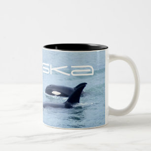 Orca-Foto-Tasse Zweifarbige Tasse