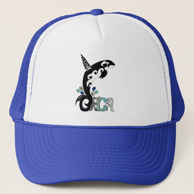 Orca Freedom Art Trucker Hat Truckerkappe (Vorderseite)