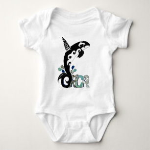 Orca Freedom Kunst Baby Strampler