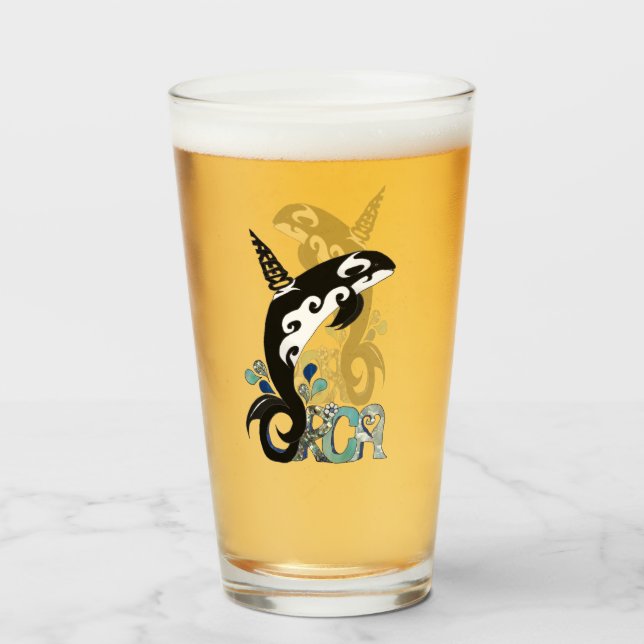 Orca Freedom Kunst, Dichtung und Musik Glas (Vorne (Gefüllt))