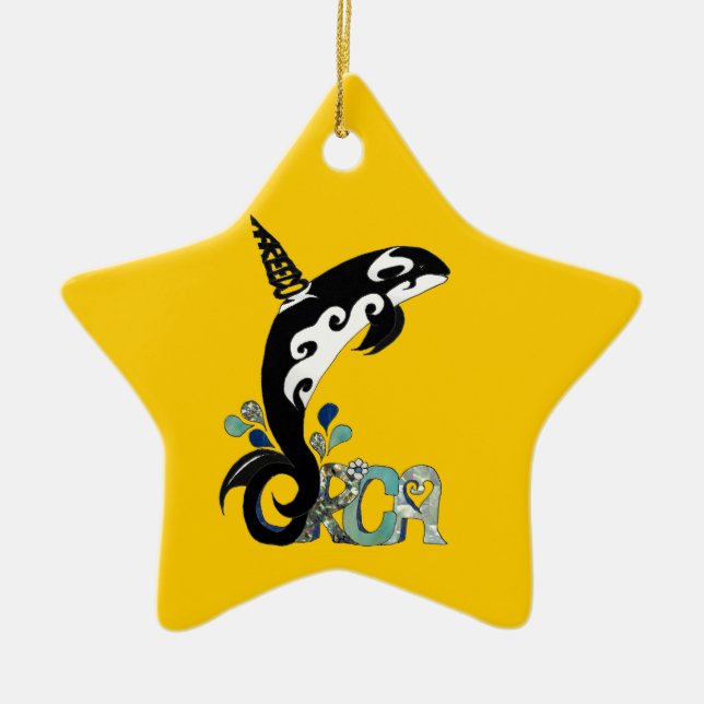 Orca Freedom Kunst Keramikornament (Vorne)