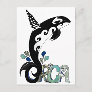 Orca Freedom Kunst Postkarte