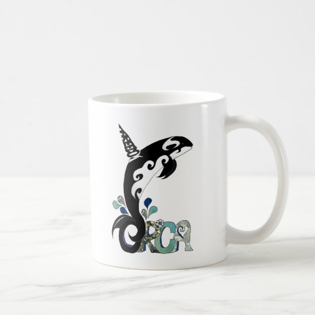 Orca Freedom Kunst Tasse (Rechts)