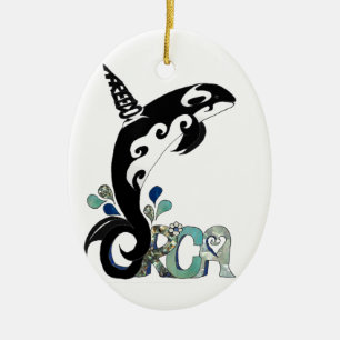 Orca-Freiheitskunst Keramik Ornament