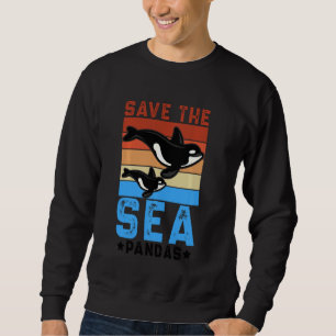 Orca-Grafik für Frauen Männer Kinder Wal Langarm Sweatshirt