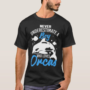 Orca Graphic for Boys Men Kids Whale 4 T-Shirt