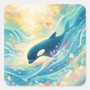 Orca Guardian of the Deep Quadratischer Aufkleber