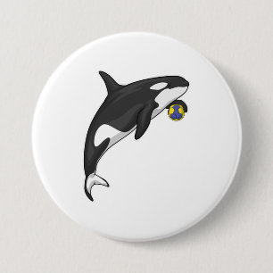 Orca Handball Spieler Handball Button