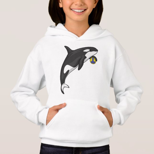 Orca Handball Spieler Handball Hoodie (Vorderseite)