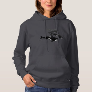 Orca Hoodie Killer Whale Lady's Sweatshirt