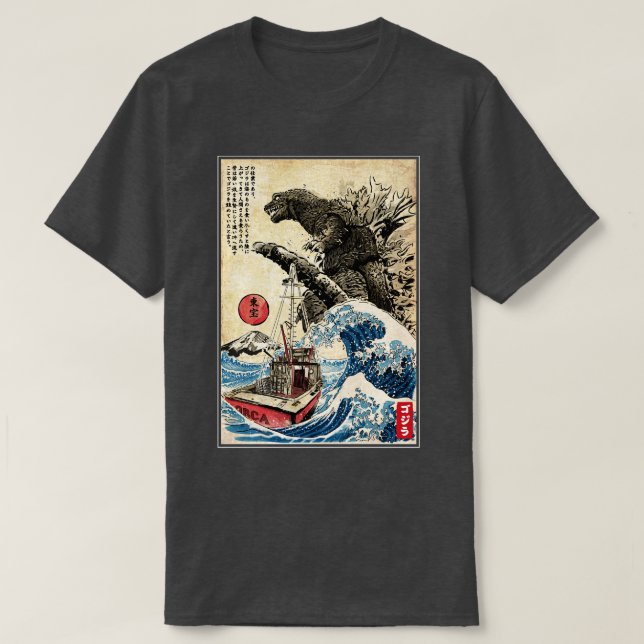 Orca in Japan Tapestry T-Shirt (Design vorne)