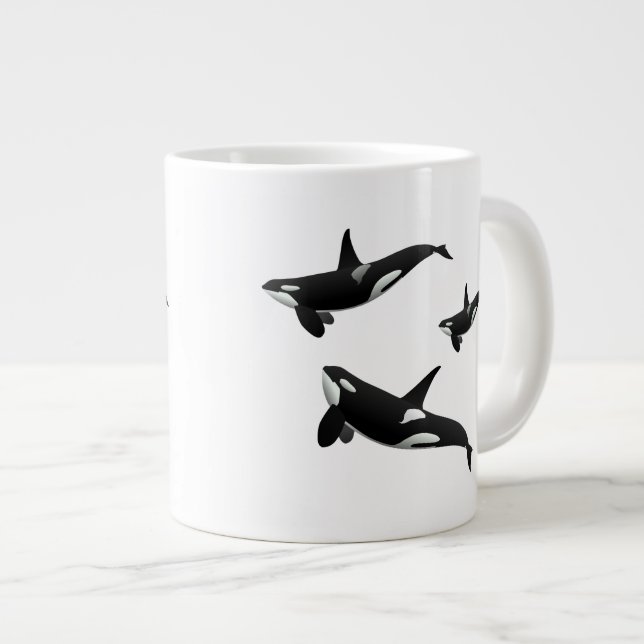 Orca Jumbo-Tasse (Vorderseite Rechts)