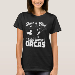 Orca Just a Girl Liebe Orcas Whales Long Slee T-Shirt