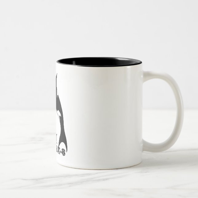 Orca-Kaffee-Tasse Zweifarbige Tasse (Rechts)