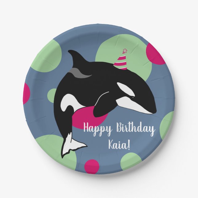 Orca Killer Pappteller (Vorderseite)