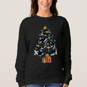 Orca Killer Wal & Weihnachtsbaum Sweatshirt