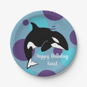 Orca Killer Whale Birthday Pappteller