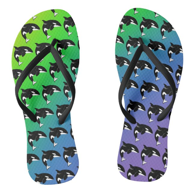 Orca Killer Whale Flip Flops (Fußbett)