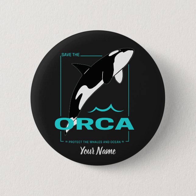 Orca Killer Whale für ein Mädchen, das nur Orcas L Button (Vorderseite)