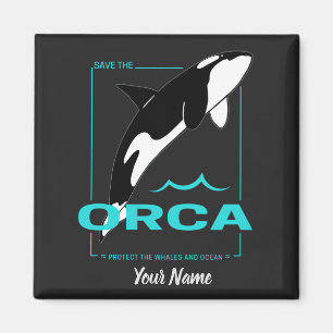 Orca Killer Whale für ein Mädchen, das nur Orcas L Magnet
