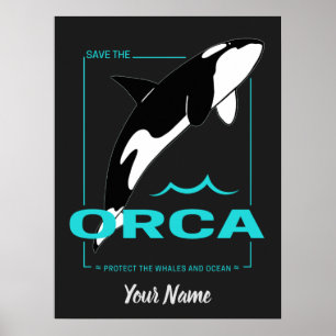 Orca Killer Whale für ein Mädchen, das nur Orcas L Poster
