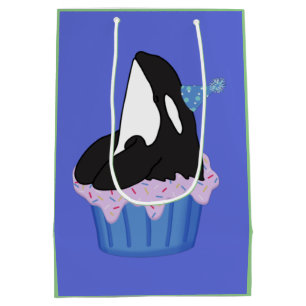Orca Killer Whale Geburtstag individuell einstellb Mittlere Geschenktüte