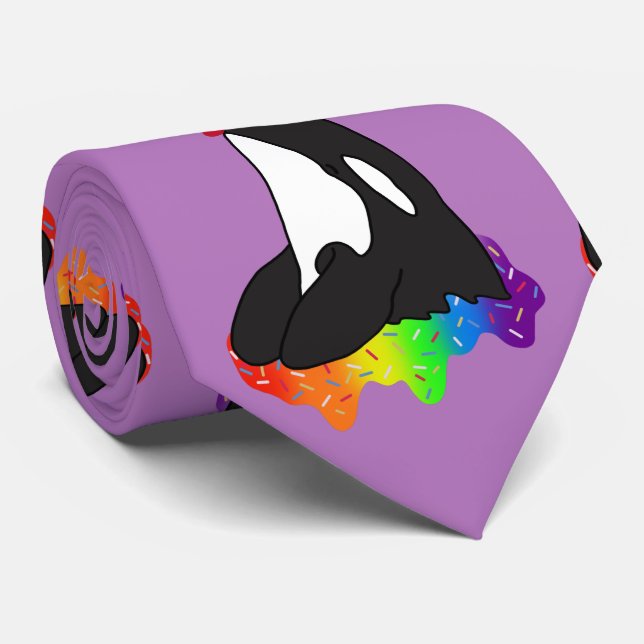 Orca Killer Whale Krawatte (Gerollt)