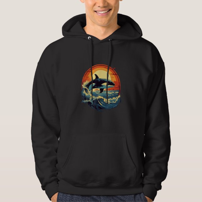 Orca Killer Whale  Men Women Boys Girls Orca Graph Hoodie (Vorderseite)