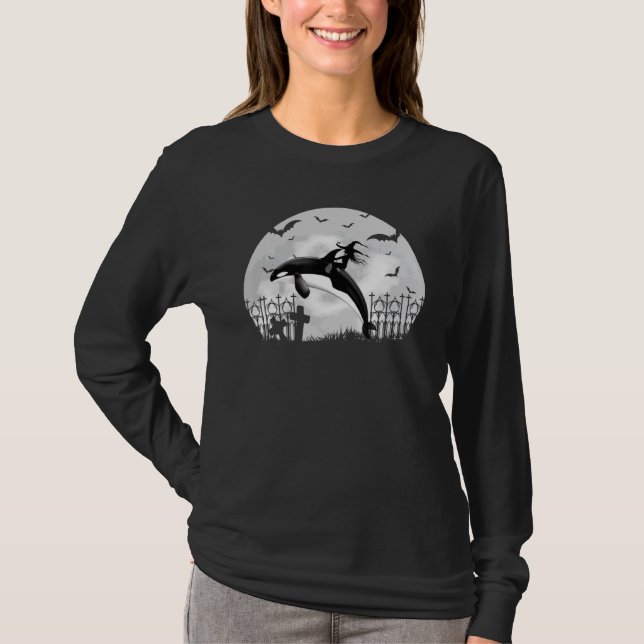 Orca Killer Whale Moonlight Halloween Costume T-Shirt (Vorderseite)