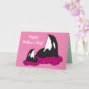 Orca Killer Whale Mothers Day Karte