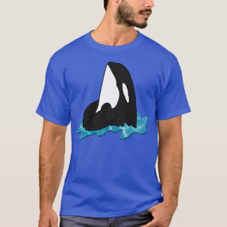 Orca Killer Whale Muster blau T-Shirt